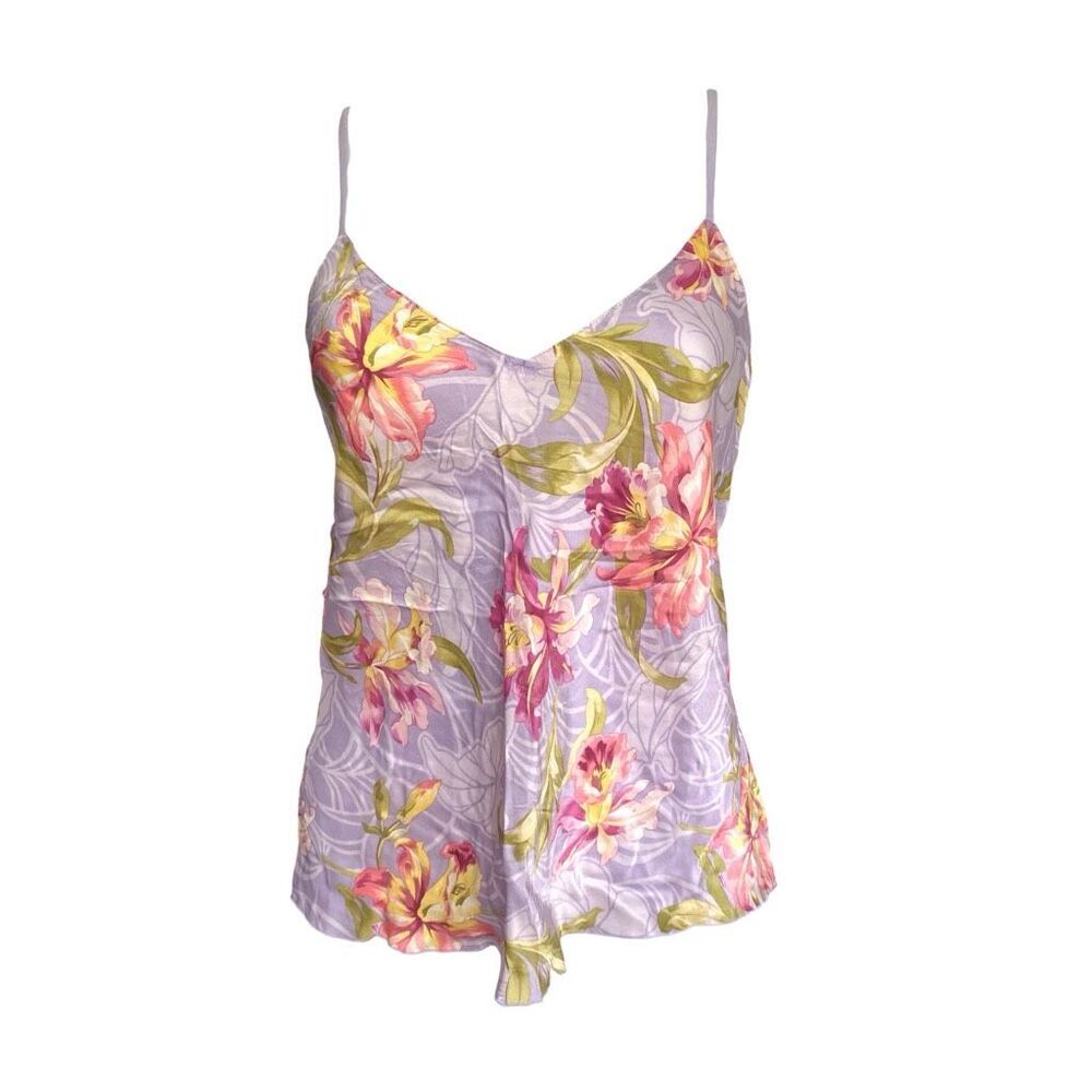 coquette silk pastel floral cami